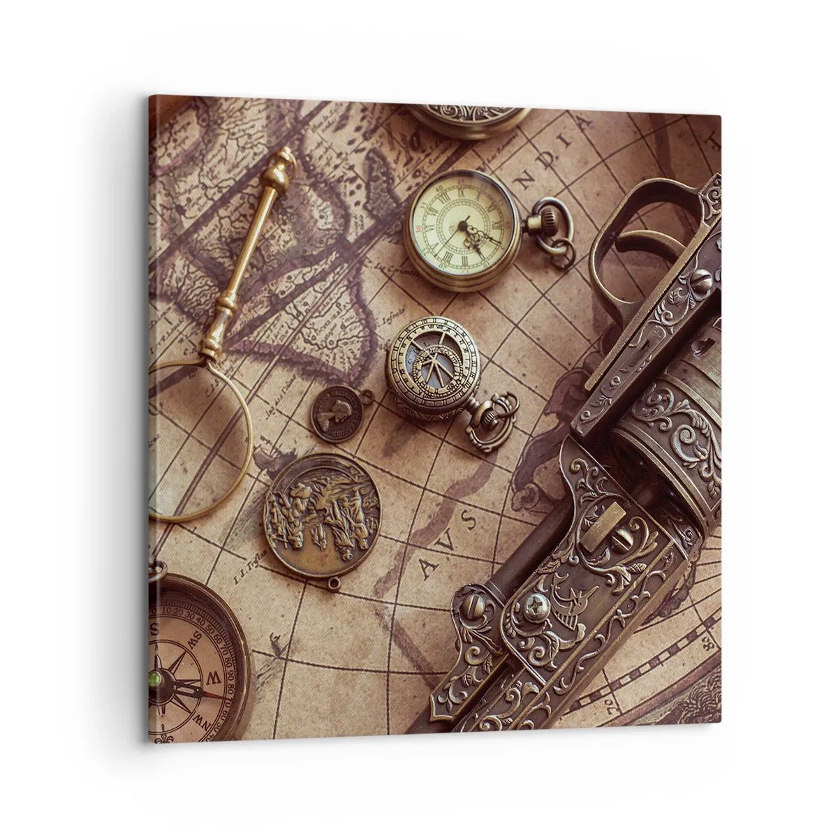 Lærredstryk - Billede på lærred - Opkald til eventyr - 60x60 cm