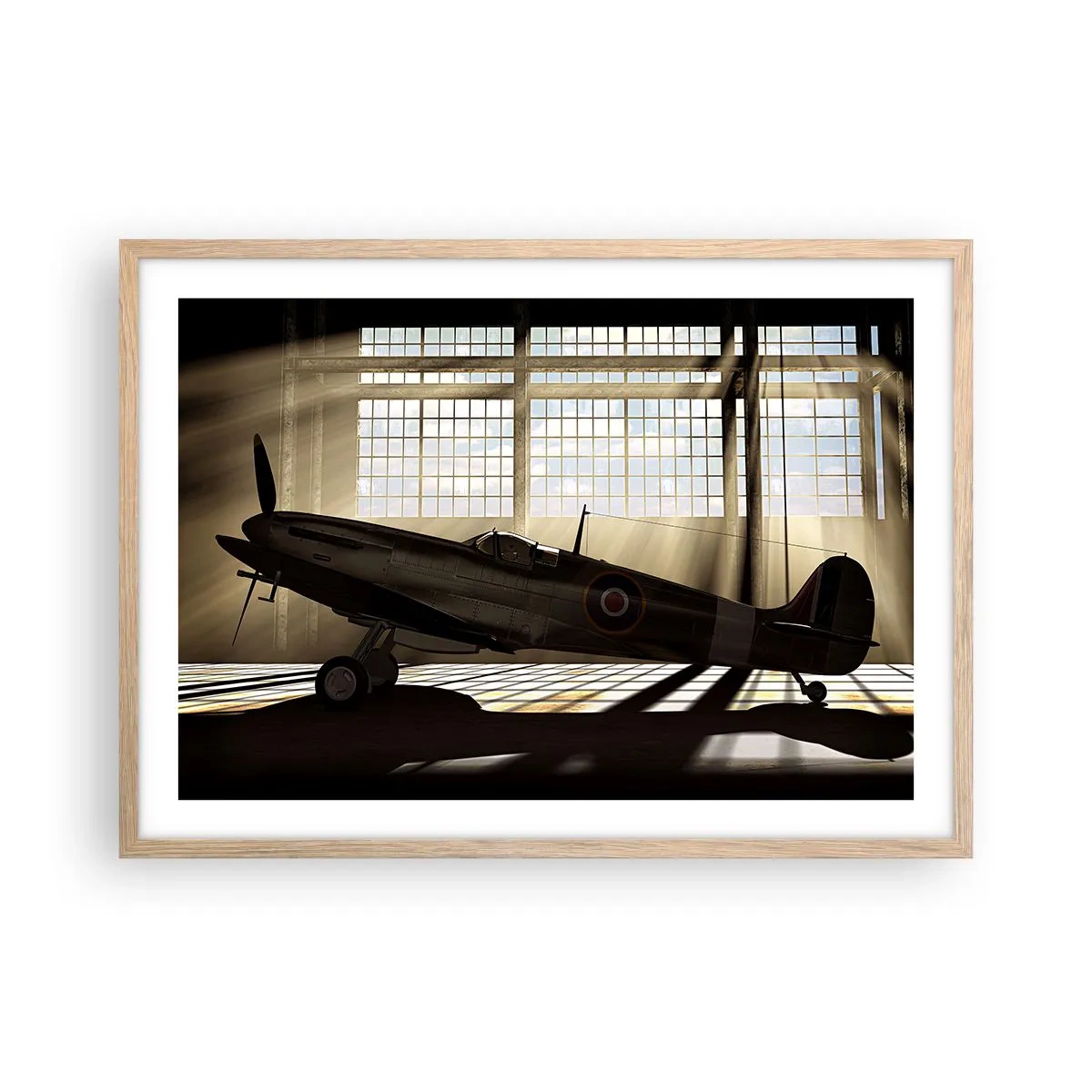 Plakat i ramme af lyst egetræ - Resten af krigeren - 70x50 cm