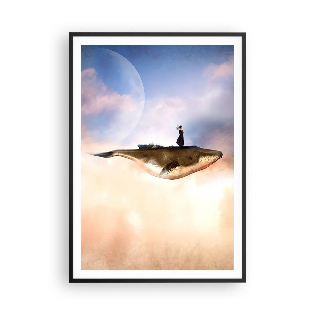 Plakat i sort ramme - En surrealistisk rejse - 70x100 cm