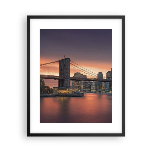 Plakat i sort ramme - Sænket i lilla stilhed - 40x50 cm