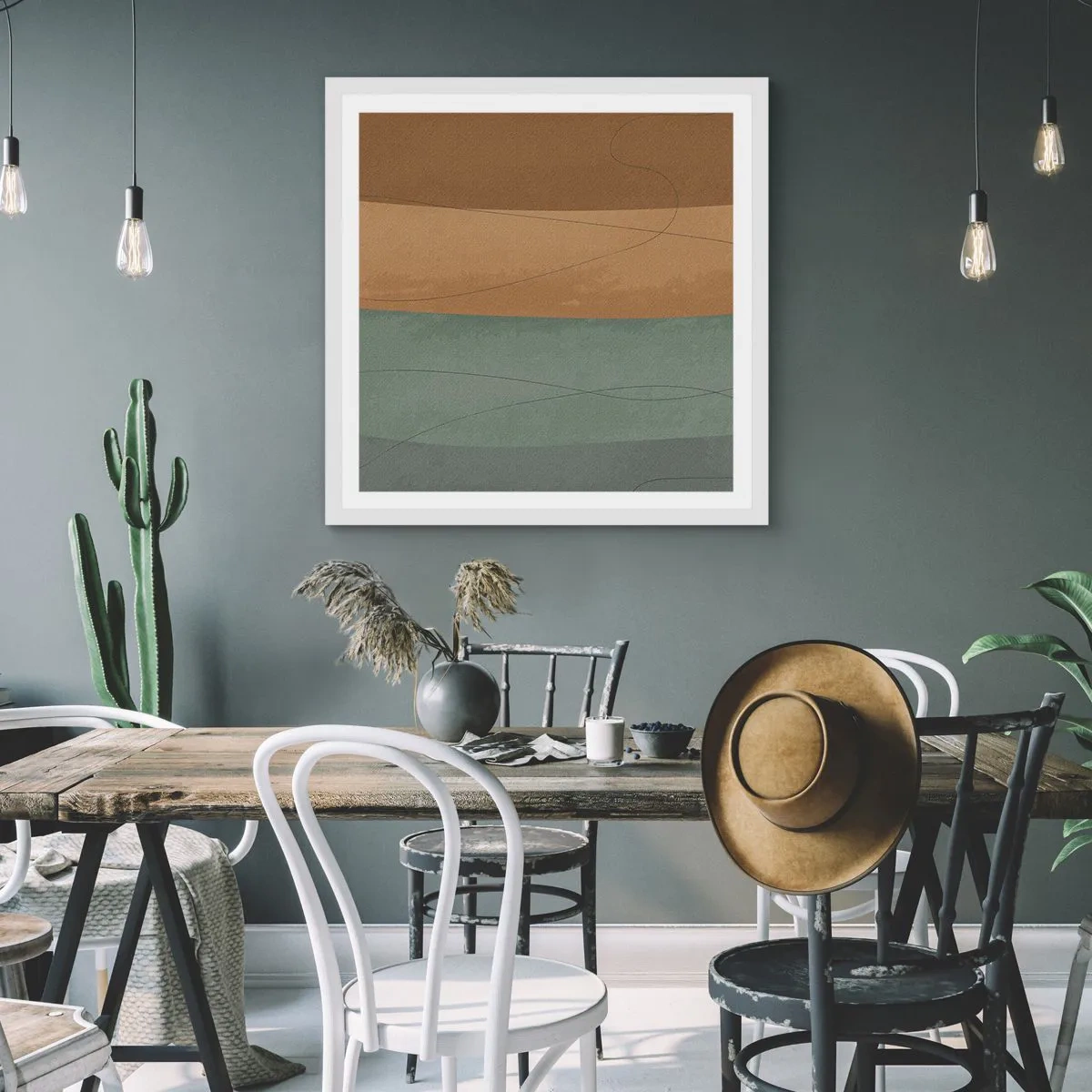 Plakat i hvid ramme - Vandret sammensætning - 30x30 cm