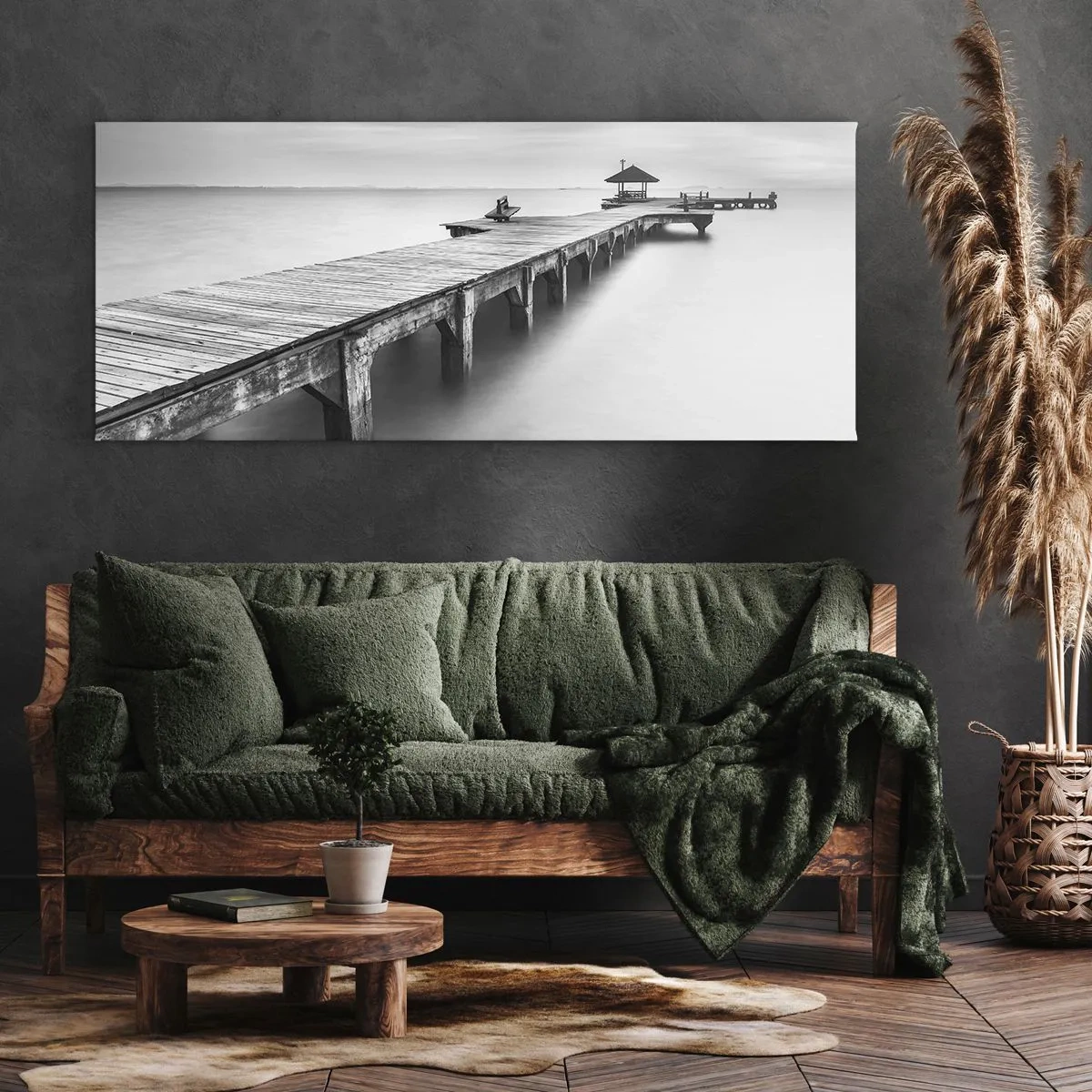 Lærredstryk - Billede på lærred - Ind i det fjerne - 100x40 cm