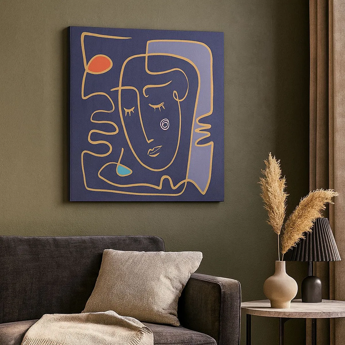 Lærredstryk - Billede på lærred - I drømmerier - 30x30 cm