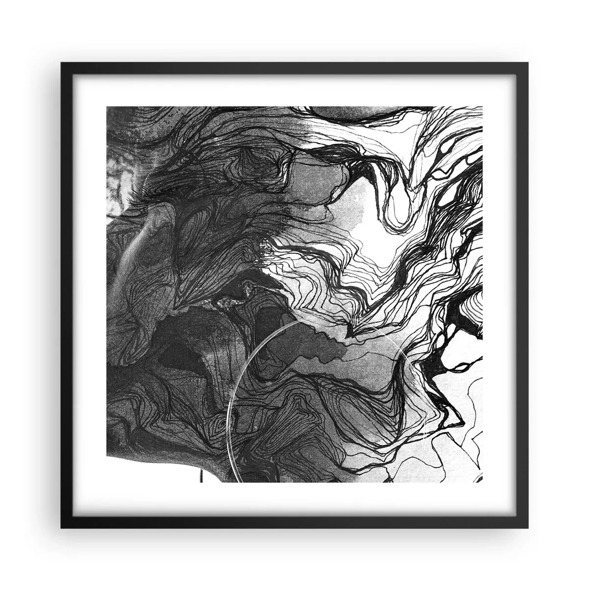 Plakat i sort ramme - Forviklet i drømme - 50x50 cm