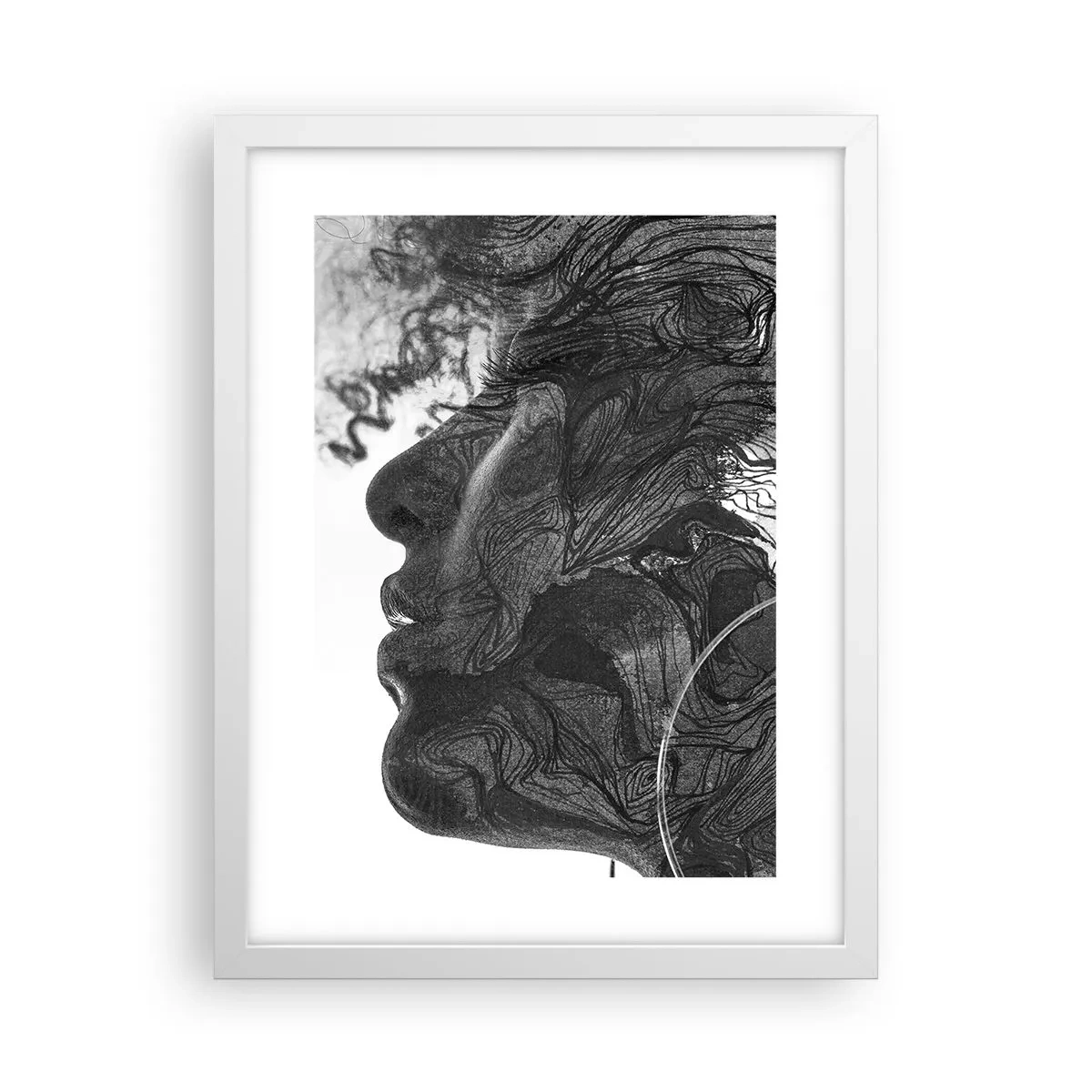 Plakat i hvid ramme - Forviklet i drømme - 30x40 cm