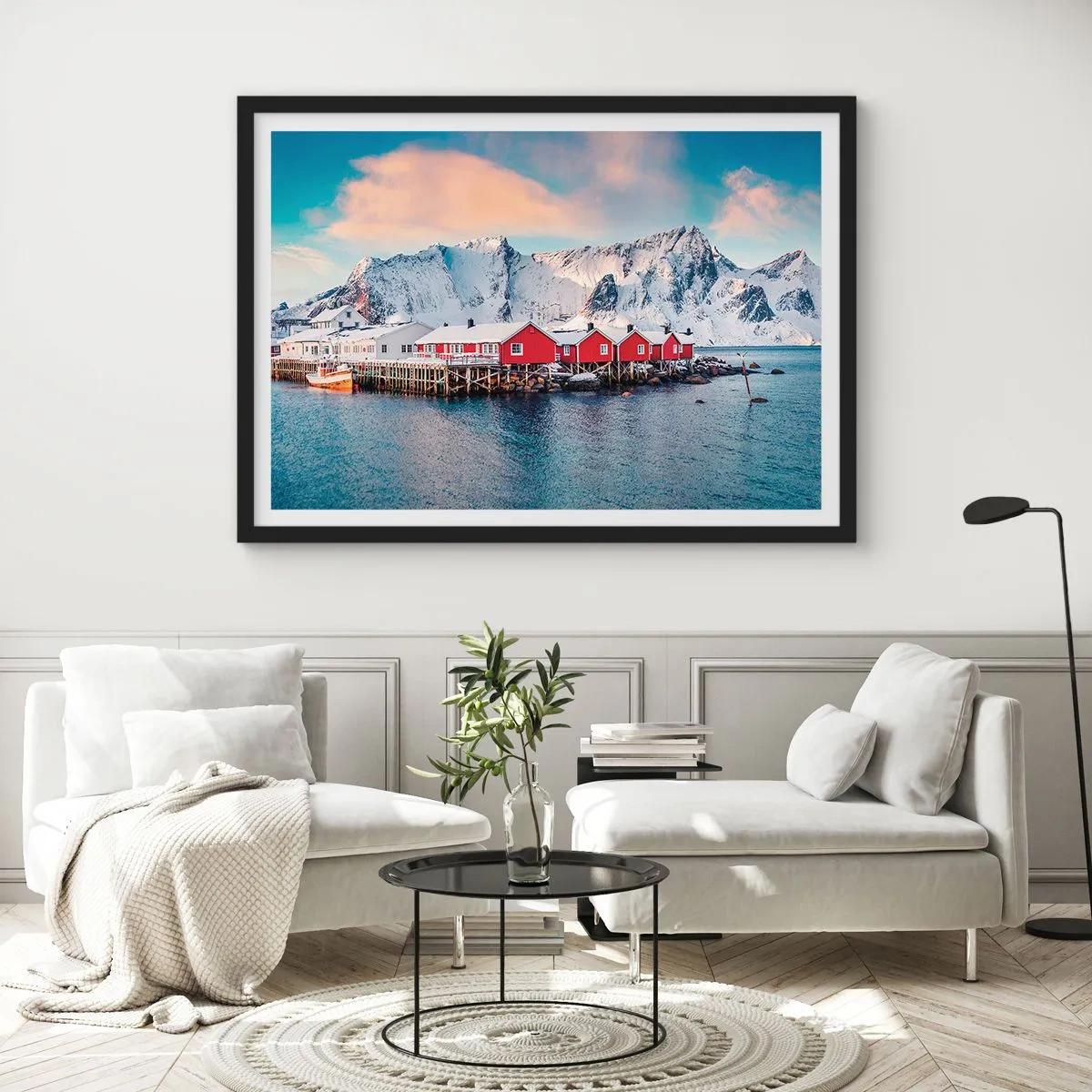 Plakat i sort ramme - Nordlig tilbagetrækning - 50x40 cm