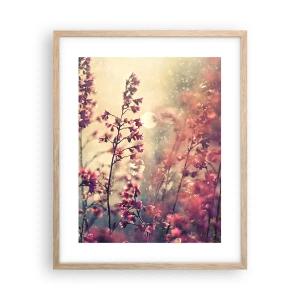 Plakat i ramme af lyst egetræ - Hemmelig have - 40x50 cm