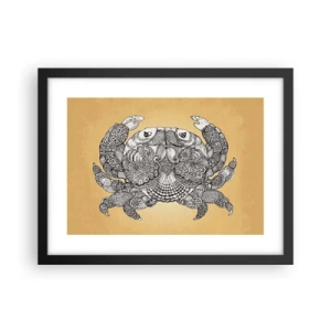 Plakat i sort ramme - Fortællinger om hr. krabbe - 40x30 cm