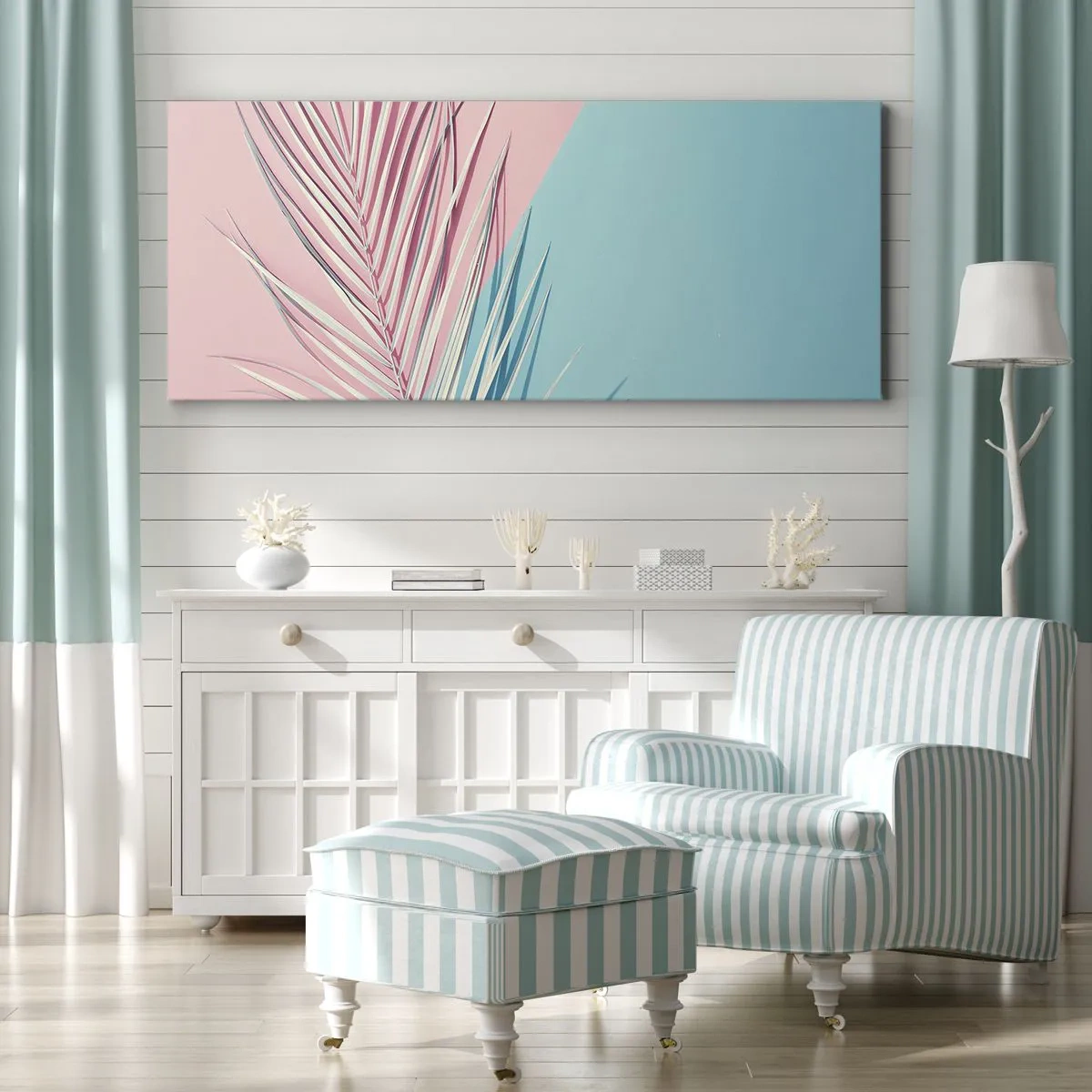 Lærredstryk - Billede på lærred - Tropisk indtryk - 100x40 cm