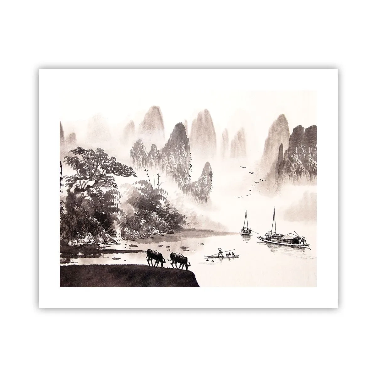 Plakat - Østens eksotiske hverdag - 50x40 cm