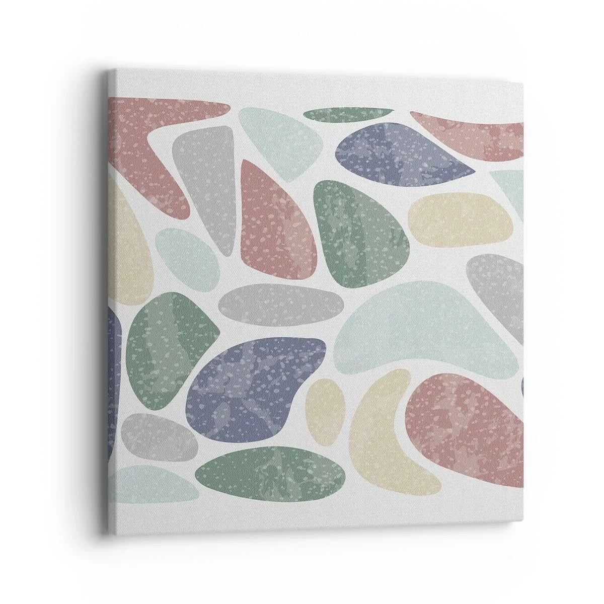 Lærredstryk - Billede på lærred - Mosaik af pulveriserede farver - 40x40 cm
