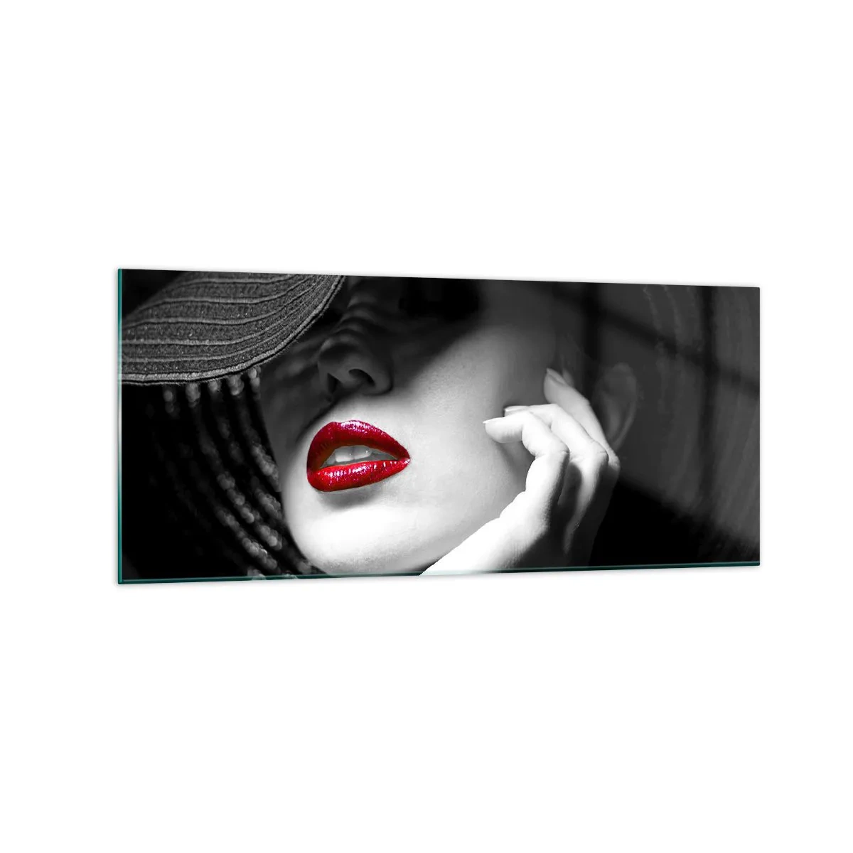 Billede på glas - Studie i skarlagenrødt - 120x50 cm