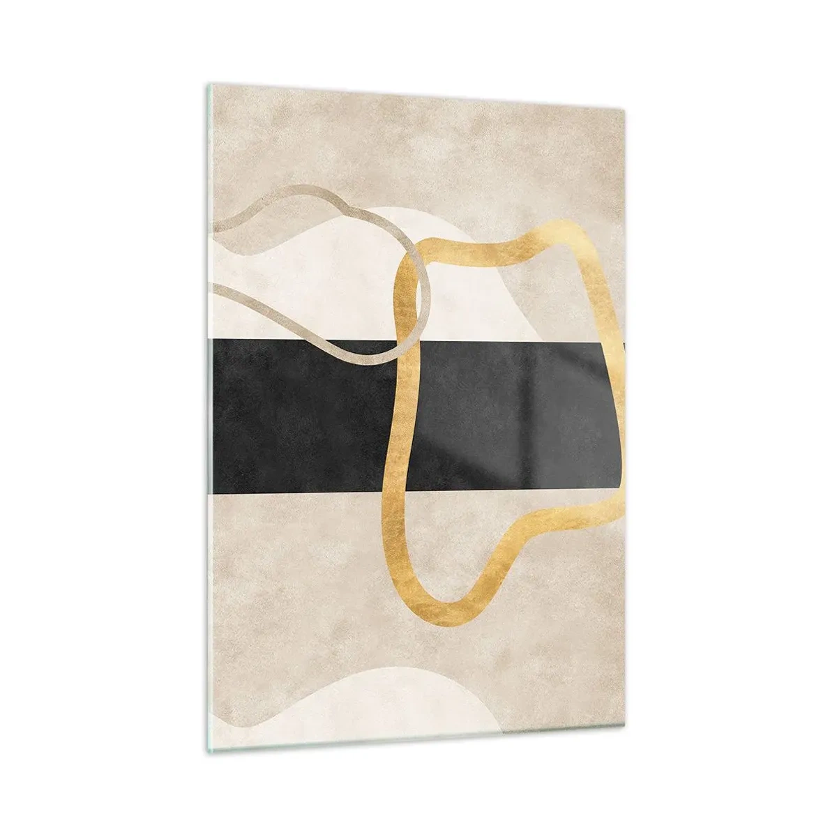 Billede på glas - Sløjfeformede former - 50x70 cm