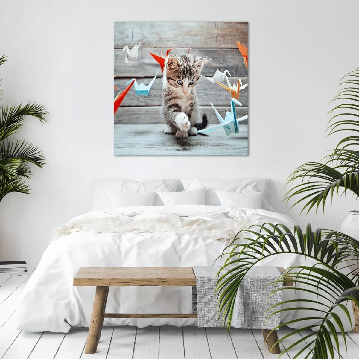 Lærredstryk - Billede på lærred - Første lektion - 70x70 cm