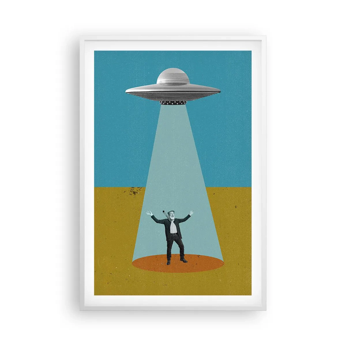 Plakat i hvid ramme - Et tæt møde - 61x91 cm