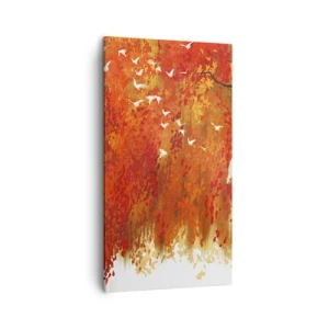 Lærredstryk - Billede på lærred - Vil han flyve med dem? - 45x80 cm