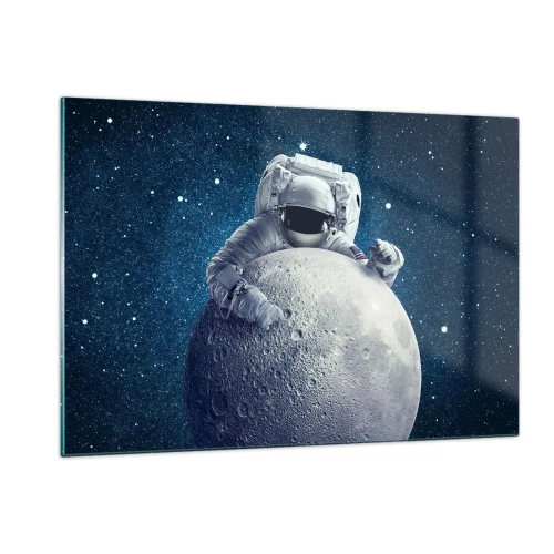 Billede på glas - Kosmisk spøgefugl - 120x80 cm