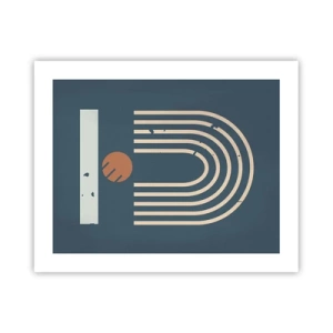 Plakat - Geometri på granatæble - 50x40 cm