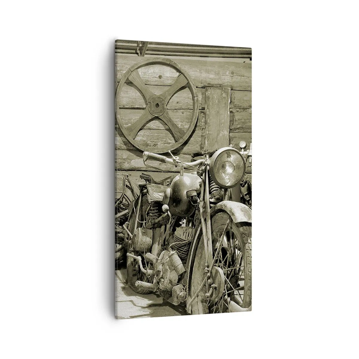 Lærredstryk - Billede på lærred - I onkel Wladeks skur - 55x100 cm