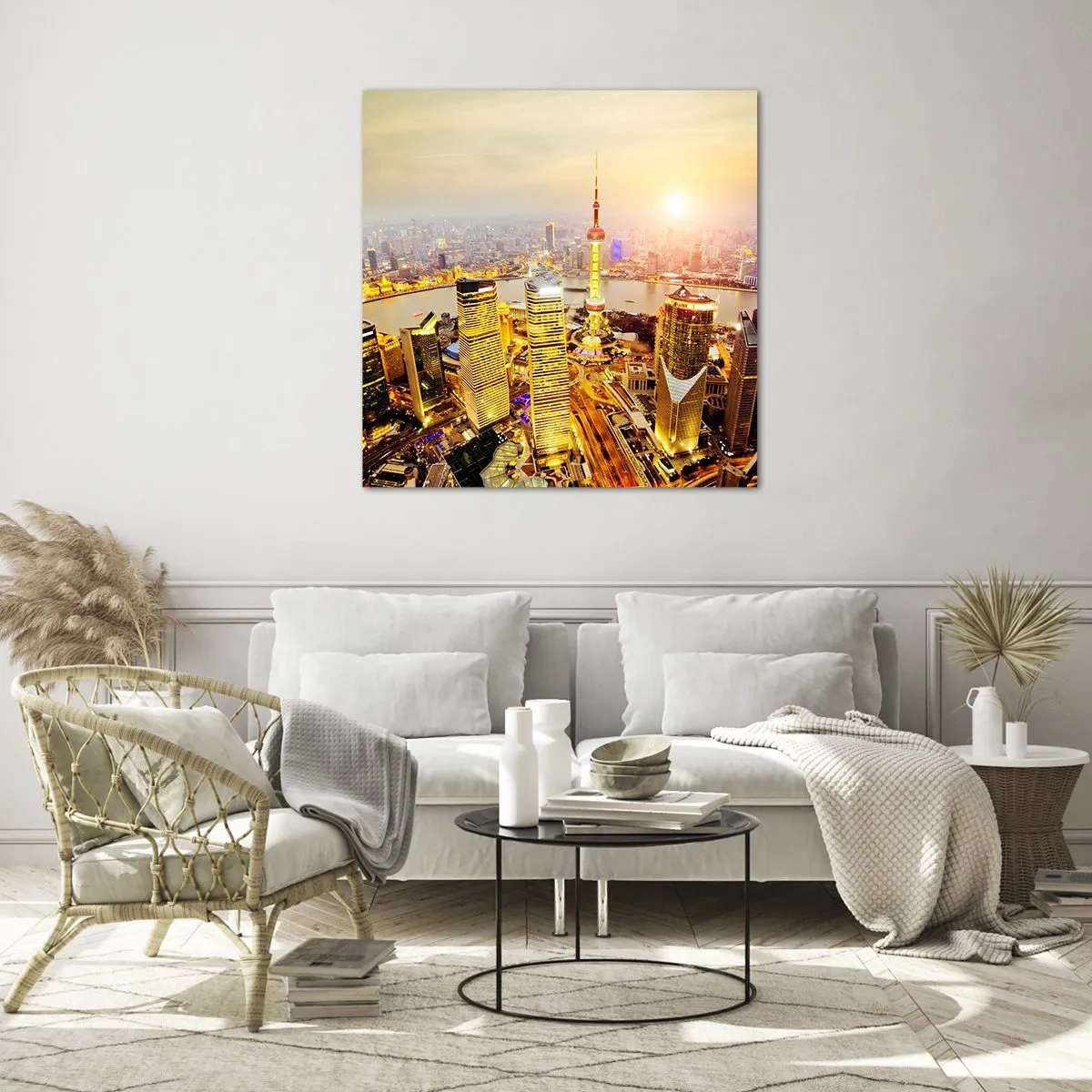 Billede på glas - Den asiatiske drøm - 70x70 cm