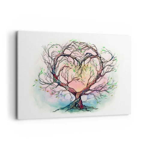 Lærredstryk - Billede på lærred - Sammen mod stormene - 120x80 cm