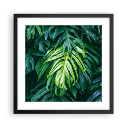 Plakat i sort ramme - Fordyb dig i friskhed - 40x40 cm