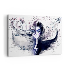 Lærredstryk - Billede på lærred - Dæmonisk og smuk - 120x80 cm