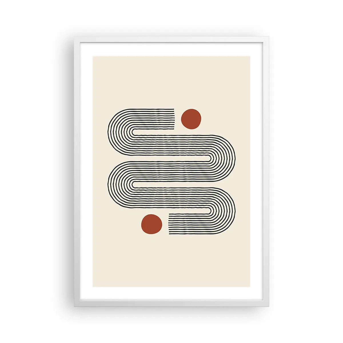 Plakat i hvid ramme - Fra start til slut - 50x70 cm