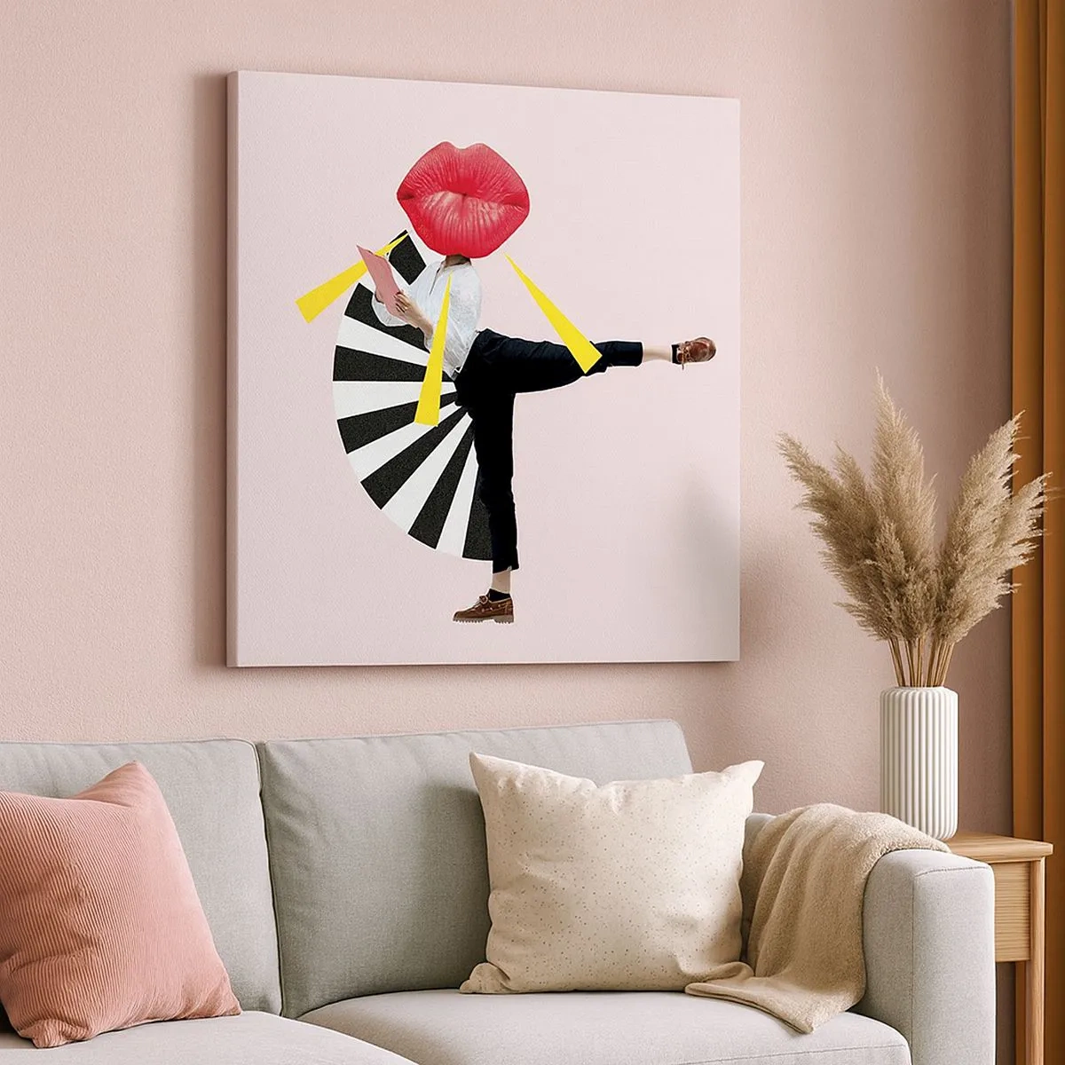 Lærredstryk - Billede på lærred - Surrealistisk popkunst - 30x30 cm