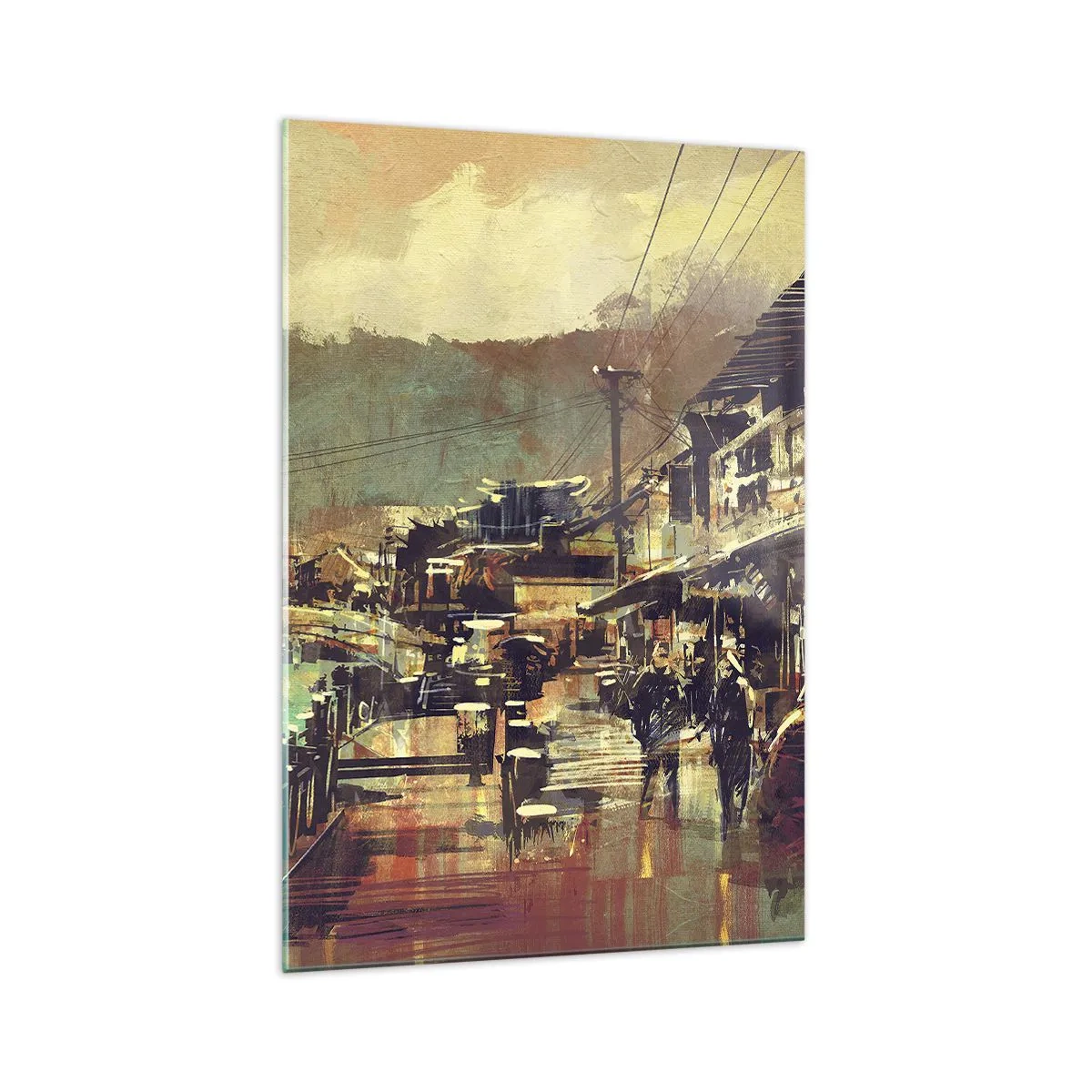 Billede på glas - Livet som et væld af gråt - 70x100 cm