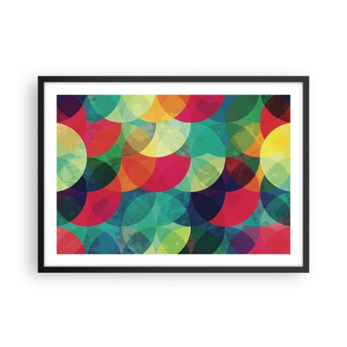 Plakat i sort ramme - Ind i regnbuens opstigning - 70x50 cm