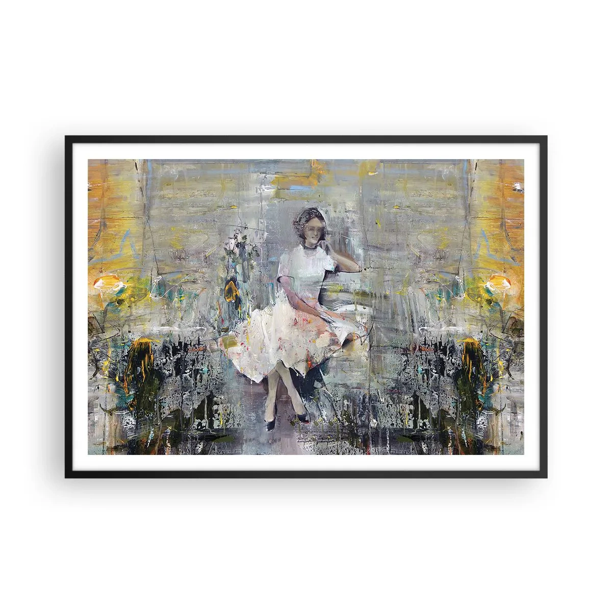 Plakat i sort ramme - Klassisk og moderne - 100x70 cm