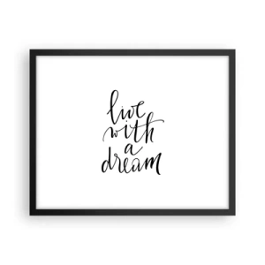 Plakat i sort ramme - Of course - 50x40 cm