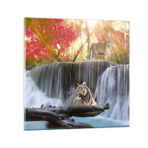 Billede på glas - Surrealistisk landskab    - 60x60 cm