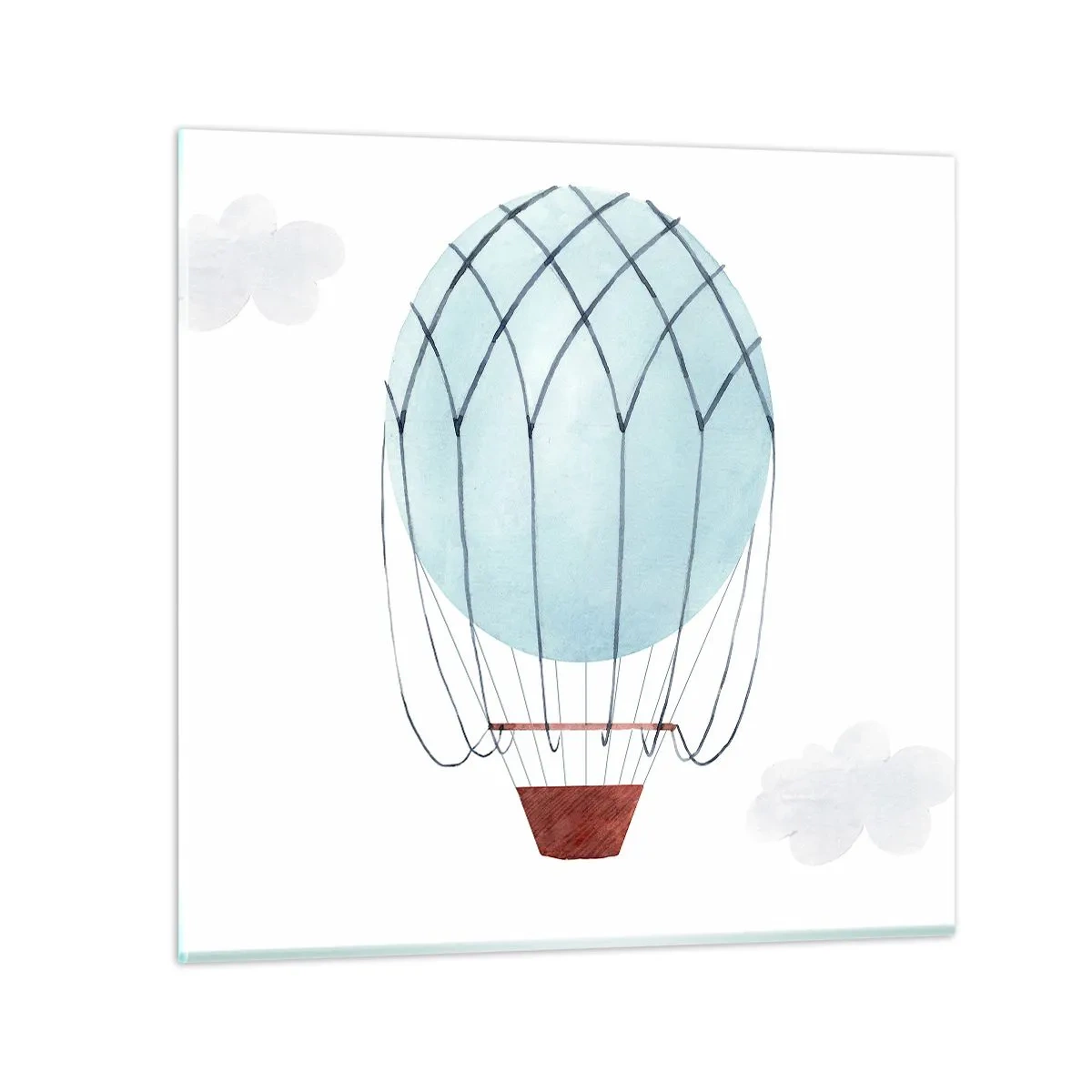 Billede på glas - Alt i skyerne - 70x70 cm