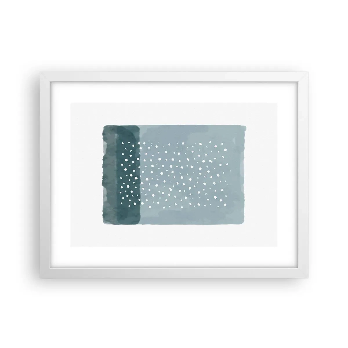 Plakat i hvid ramme - Dyrket i blåt - 40x30 cm