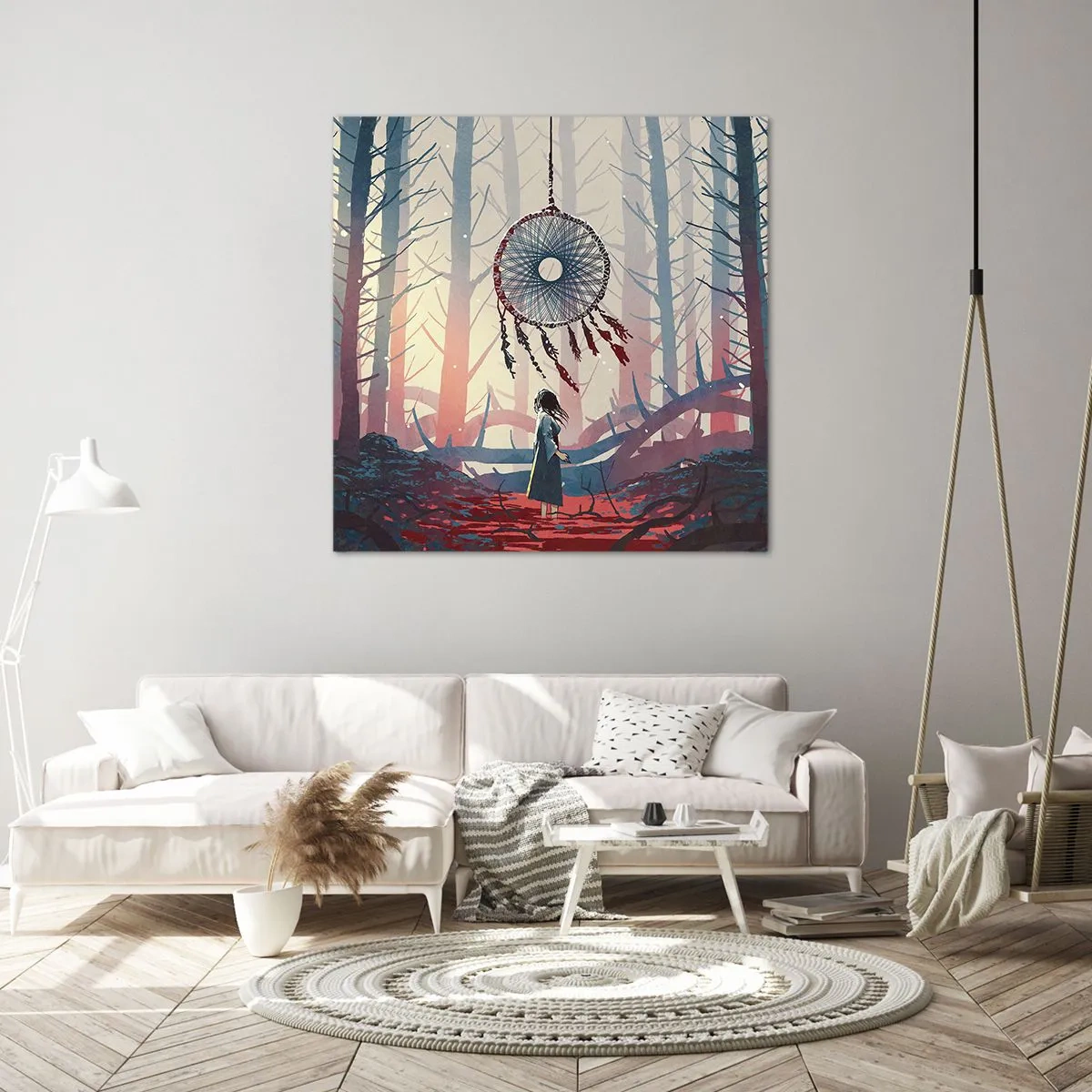 Lærredstryk - Billede på lærred - Det hemmelige ritual for lykke - 30x30 cm