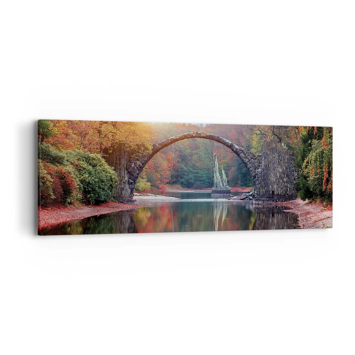 Lærredstryk - Billede på lærred - På den anden side af spejlet - 90x30 cm