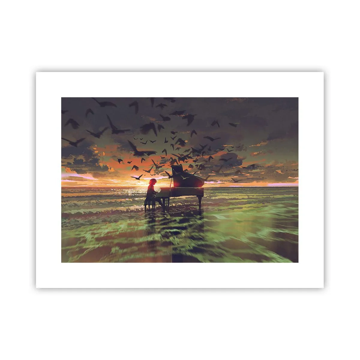 Plakat - Koncert for klaver og bølger - 40x30 cm