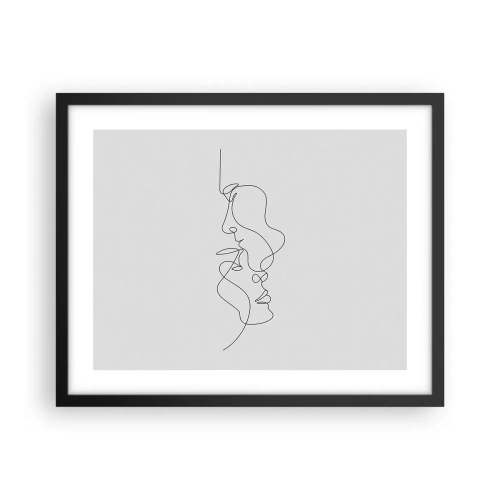 Plakat i sort ramme - Gløderne af glubende begær - 50x40 cm