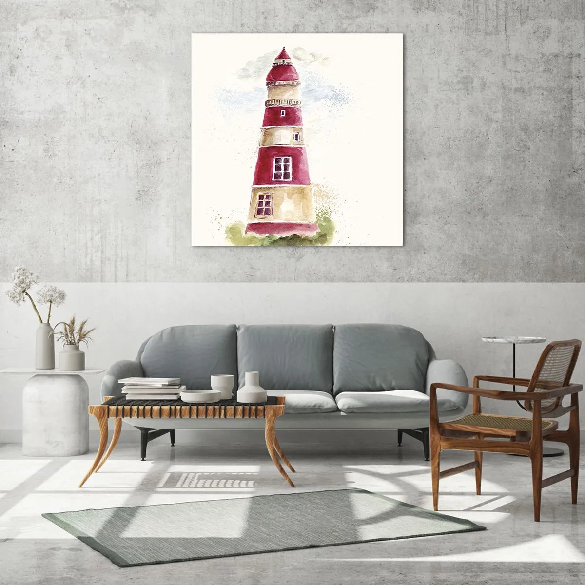 Billede på glas - Altid vejret omkring - 70x70 cm