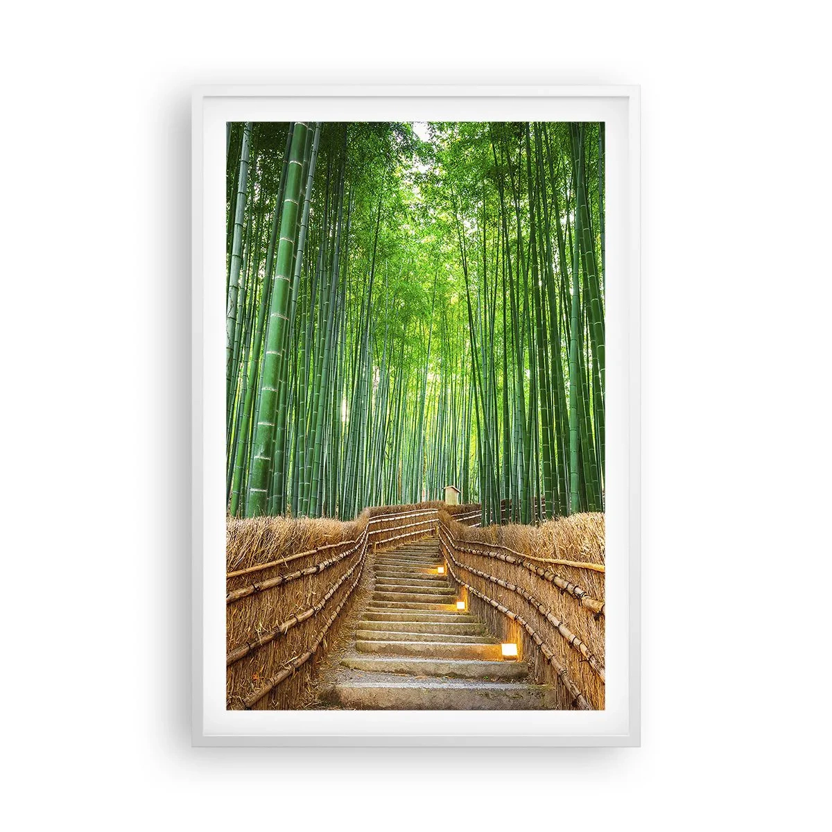 Plakat i hvid ramme - Essensen af den asiatiske natur - 61x91 cm