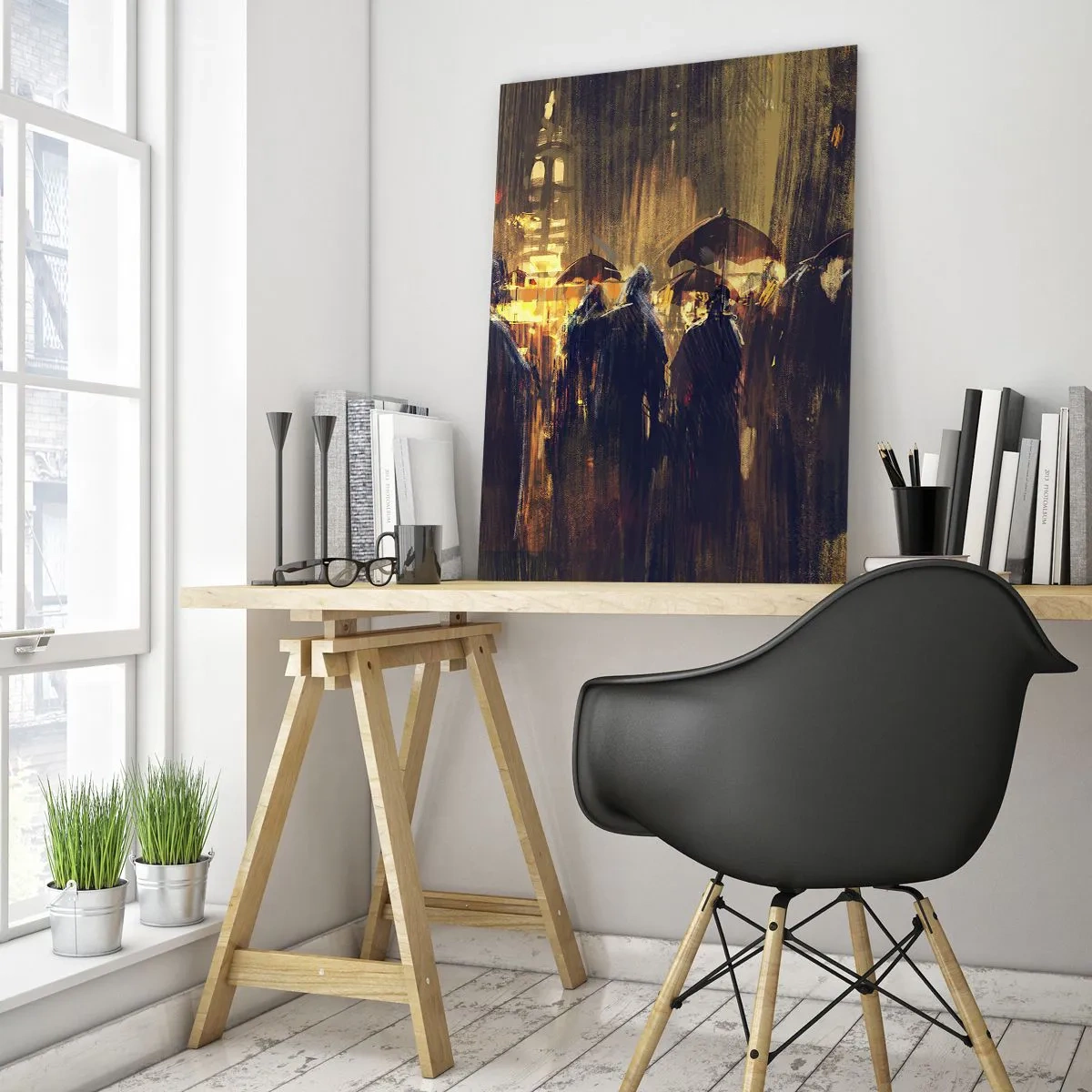 Billede på glas - Tilhængere af regnen - 50x70 cm