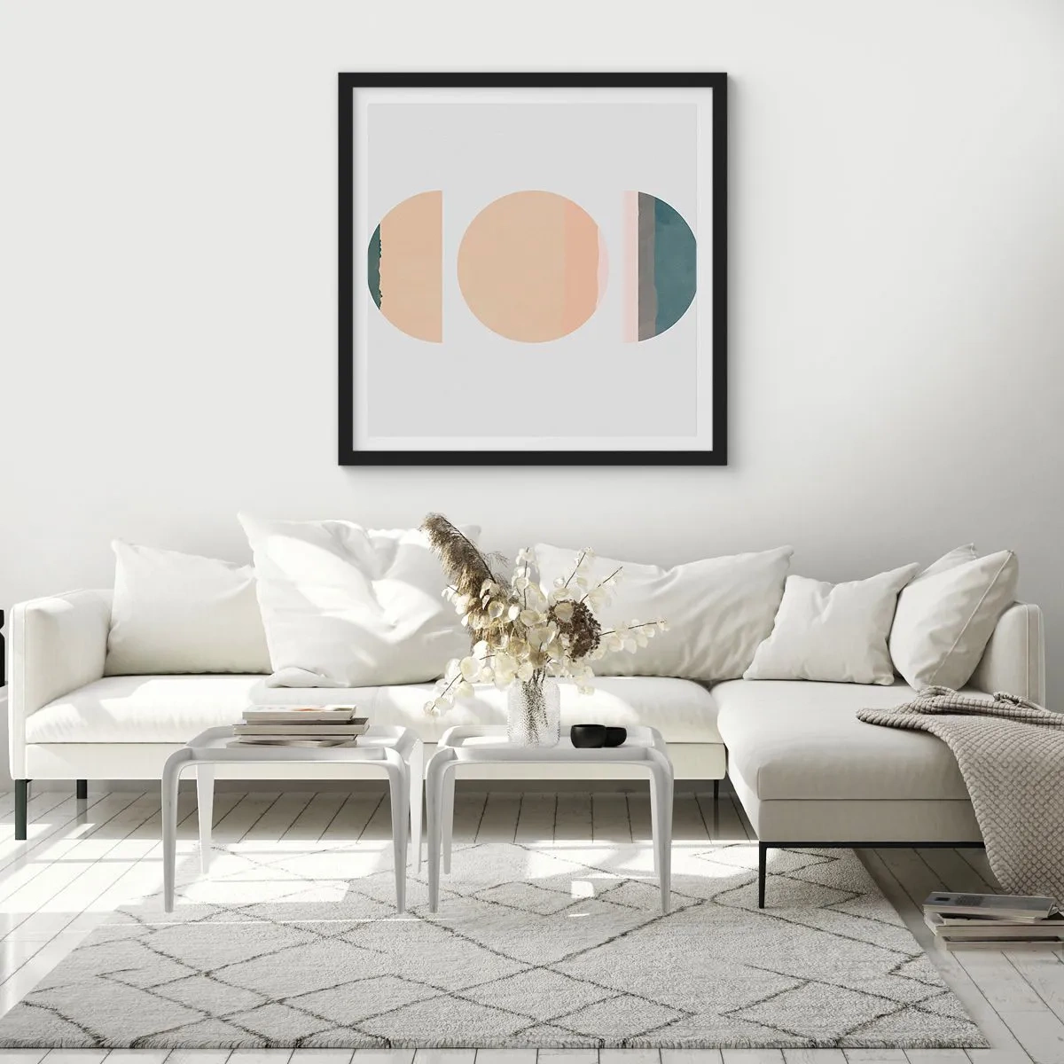 Plakat i sort ramme - Hjul for hjul - 40x40 cm