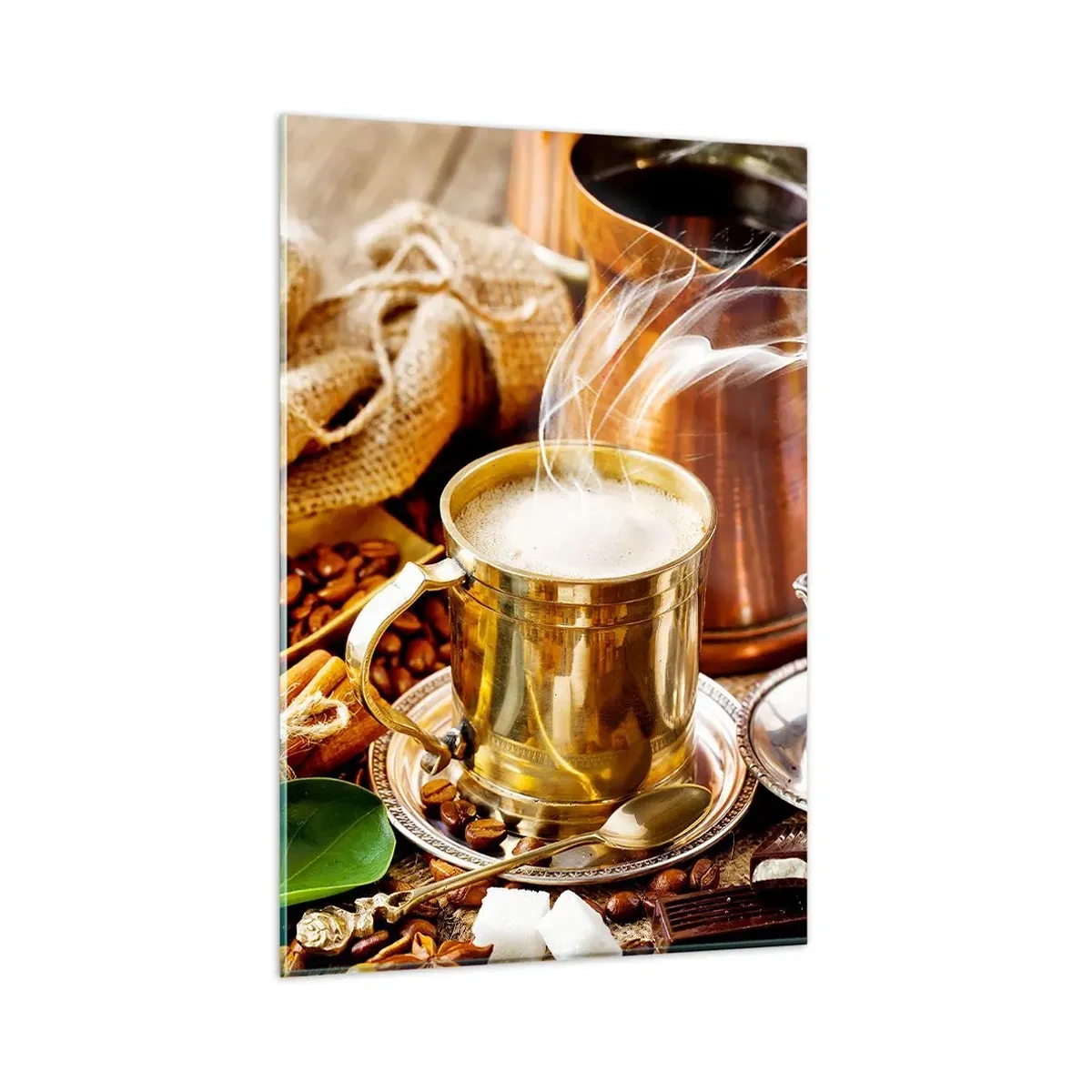 Billede på glas - Hav en dejlig dag! - 80x120 cm