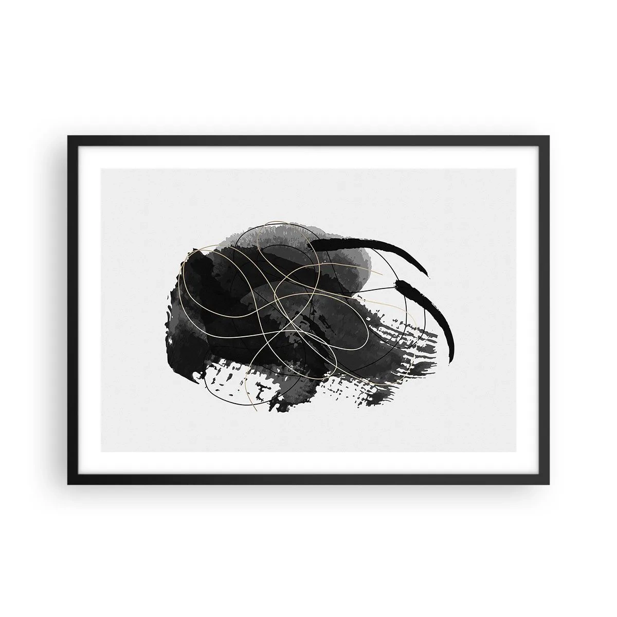 Plakat i sort ramme - Kom frem fra det sorte - 70x50 cm