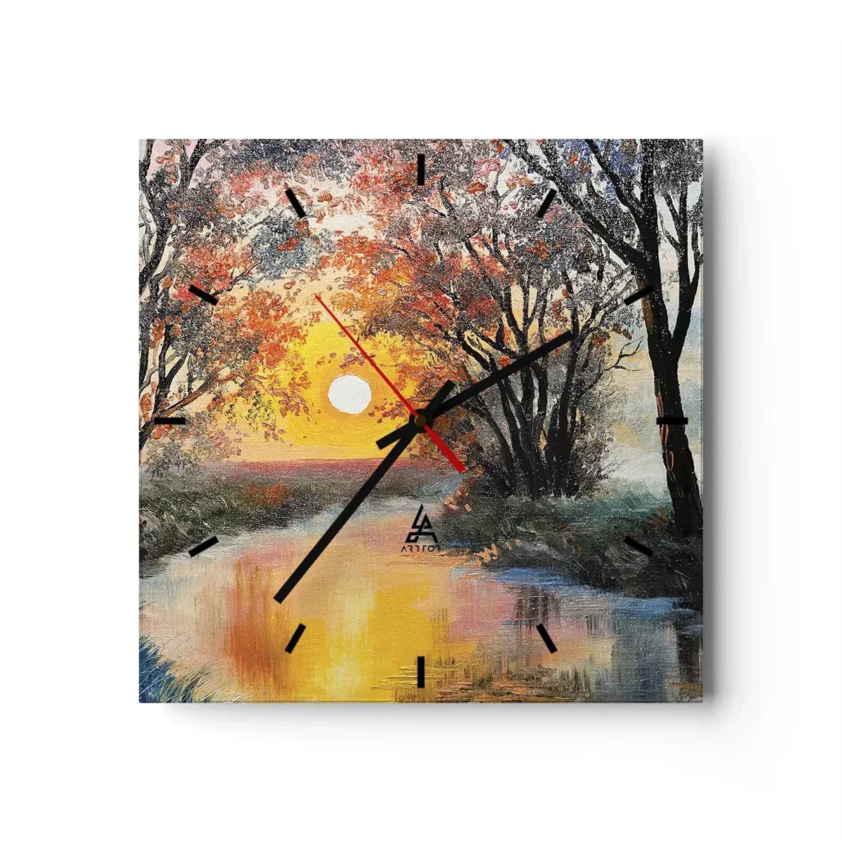 Vægur, Uret - Efterårs atmosfære - 30x30 cm