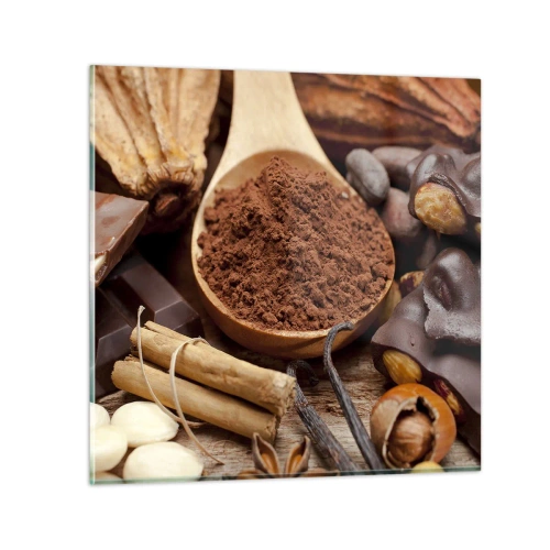 Billede på glas - Bedst mod tristhed - 70x70 cm