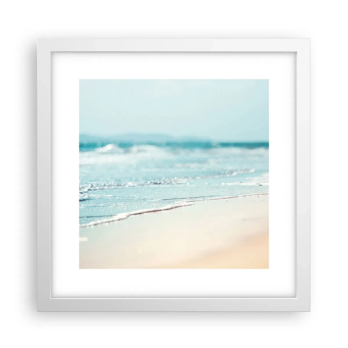 Plakat i hvid ramme - Varme og støj - 30x30 cm