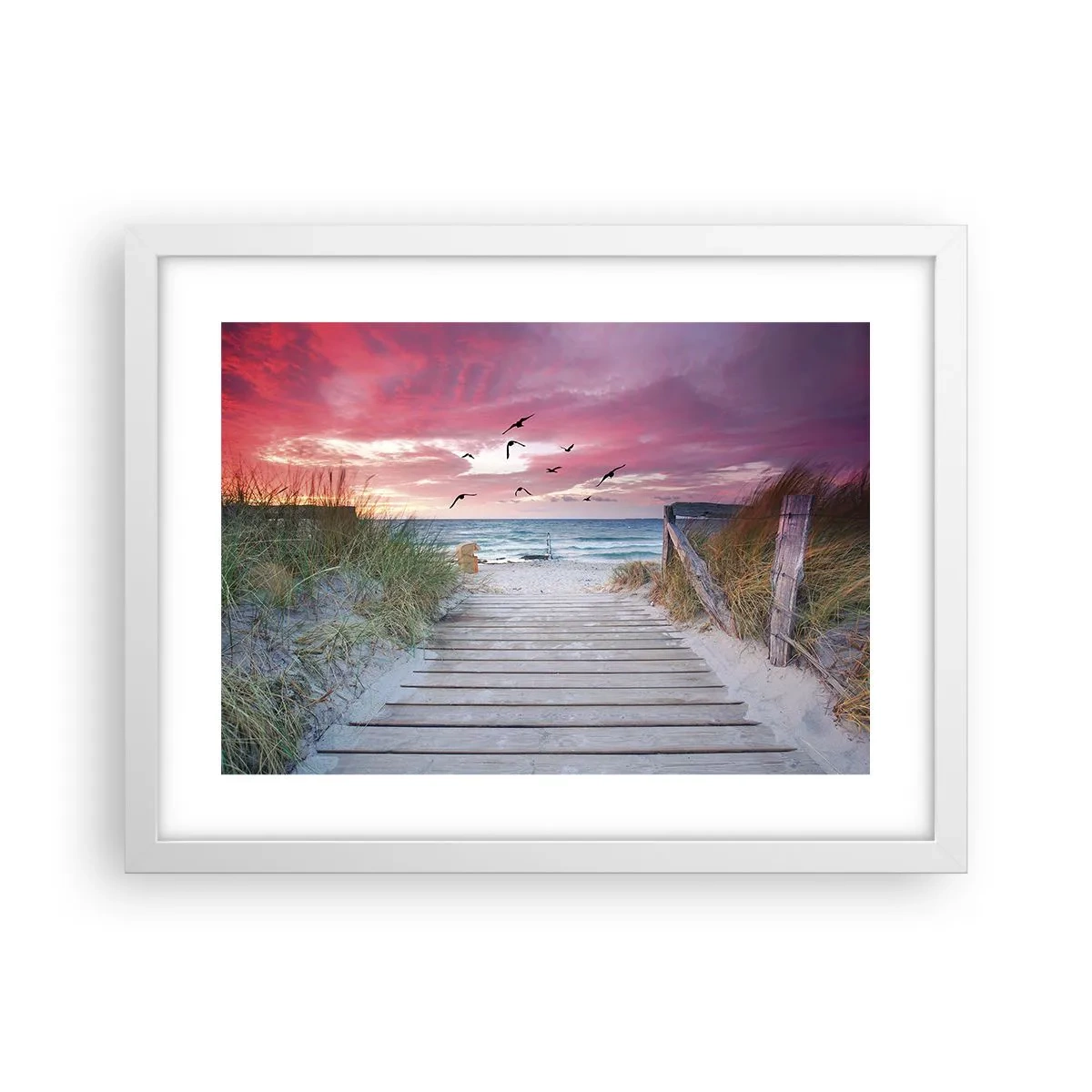 Plakat i hvid ramme - Baltisk indtryk - 40x30 cm